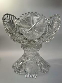 Rare Bergen Magnet ABP Cut Glass Punch Bowl Rare Bergen Magnet ABP Cut Glass Punch Bowl