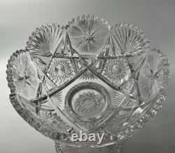 Rare Bergen Magnet ABP Cut Glass Punch Bowl Rare Bergen Magnet ABP Cut Glass Punch Bowl