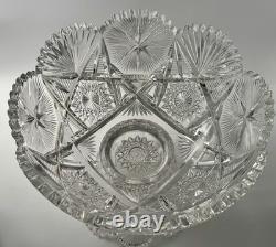 Rare Bergen Magnet ABP Cut Glass Punch Bowl Rare Bergen Magnet ABP Cut Glass Punch Bowl