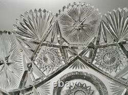 Rare Bergen Magnet ABP Cut Glass Punch Bowl Rare Bergen Magnet ABP Cut Glass Punch Bowl