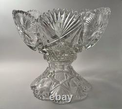 Rare Bergen Magnet ABP Cut Glass Punch Bowl Rare Bergen Magnet ABP Cut Glass Punch Bowl