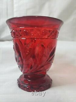 Rare Cambridge Wild Rose Ruby Carmen Red Glass Punch Cups Set of 10