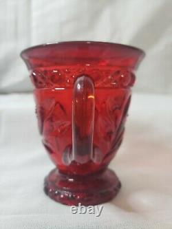 Rare Cambridge Wild Rose Ruby Carmen Red Glass Punch Cups Set of 10