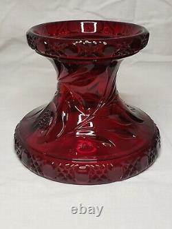 Rare Cambridge Wild Rose Ruby Carmen Red Punch Bowl Glass With Stand