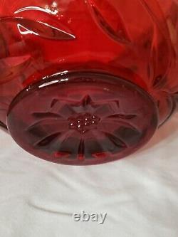 Rare Cambridge Wild Rose Ruby Carmen Red Punch Bowl Glass With Stand