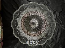 Rare Cranberry Punch Bowl &12 matching cups by TIFFIN-FRANCISCAN BULLEYE pattern