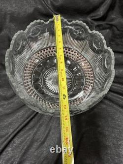 Rare Cranberry Punch Bowl &12 matching cups by TIFFIN-FRANCISCAN BULLEYE pattern