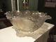 Rare Dugan Carnival Glass WHITE 13 x 6 Many Fruits Ruffled Punch Bowl 1911 NR