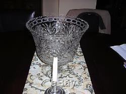 Rare! Fry 1901c. 12 Cut Glass Punch Bowl & 16 Ladle