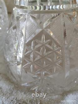 Rare Genuine Antique American Brilliant Period Cut Glass Punch Bowl And Pedestal