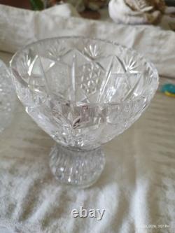 Rare Genuine Antique American Brilliant Period Cut Glass Punch Bowl And Pedestal