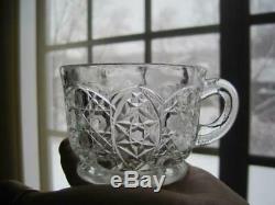 Rare Mckee Rotec Clear Cupped Punch Bowl & Ladle8 Cupsscalloped Rimstarcane