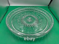 Rare Rogaska Crystal GALLIA Large Punch Bowl set Tray + 16 x Cups (18 pcs total)