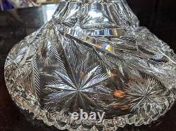 Rare Stunning Antique Cut Glass Punch Bowl Base