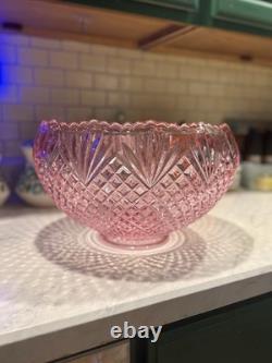 Rare VTG LE Smith Pink Pineapple Butt Punch Bowl Large GORGEOUS