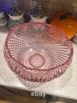 Rare VTG LE Smith Pink Pineapple Butt Punch Bowl Large GORGEOUS