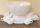 Rare Vintage Hazel Atlas Punch Bowl Set Milk Glass Williamsport 13 PCS USA 1950s