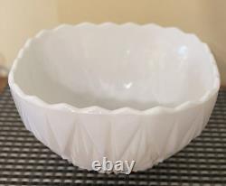 Rare Vintage Hazel Atlas Punch Bowl Set Milk Glass Williamsport 13 PCS USA 1950s