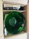 Rare Vtg Emeraude Glass Punch Bowl+ 8 Cupsmcmmid Centurygreennib New