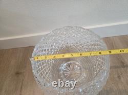 Rare Waterford Crystal Large Centerpiece Footed Punch Bowl Scalloped Edge 9