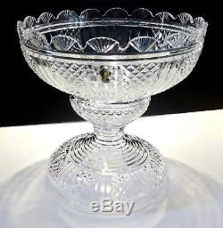 Rare Waterford Crystal Master Cutter 2 Piece Pedestal Punch Bowl Ireland