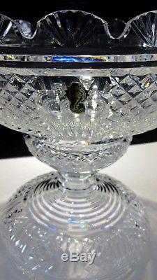 Rare Waterford Crystal Master Cutter 2 Piece Pedestal Punch Bowl Ireland