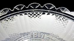 Rare Waterford Crystal Master Cutter 2 Piece Pedestal Punch Bowl Ireland