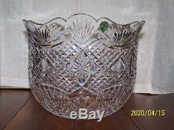 Rare Waterford Crystal Master Cutter Centerpiece Punch Bowl 10 T X 8 W