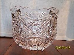 Rare Waterford Crystal Master Cutter Centerpiece Punch Bowl 10 T X 8 W