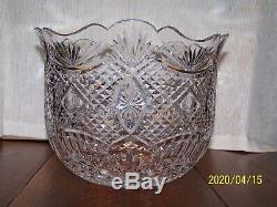 Rare Waterford Crystal Master Cutter Centerpiece Punch Bowl 10 T X 8 W