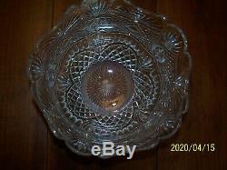 Rare Waterford Crystal Master Cutter Centerpiece Punch Bowl 10 T X 8 W