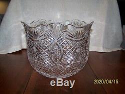 Rare Waterford Crystal Master Cutter Centerpiece Punch Bowl 10 T X 8 W