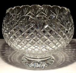 Rare Waterford Crystal Master Cutter Large Footed Punch Bowl Made In Ireland