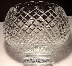 Rare Waterford Crystal Master Cutter Large Footed Punch Bowl Made In Ireland