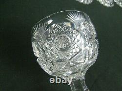 Rare set of 5 ABP Libbey Wedgemere Pattern Cut Glass Crystal Punch Cups