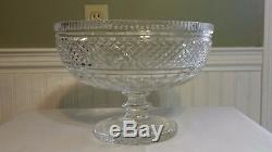 Rare/vintage Waterford Large Centerpiece Footed Mastercut Punch 8 1/2'' Bowl