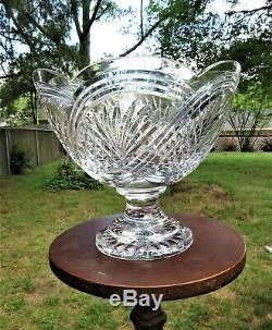 Raremassive Pedestal Punch Bowl Signed Jim O'leary Waterford 12lb's