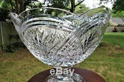 Raremassive Pedestal Punch Bowl Signed Jim O'leary Waterford 12lb's