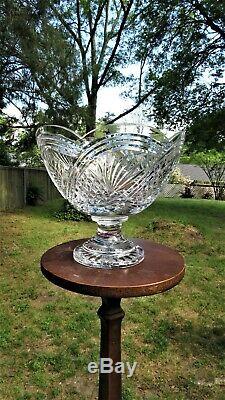 Raremassive Pedestal Punch Bowl Signed Jim O'leary Waterford 12lb's