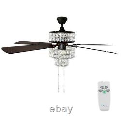 River of Goods 52 in. Silver Punched Metal Ceiling Fan 16554S