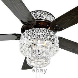River of Goods 52 in. Silver Punched Metal Ceiling Fan 16554S