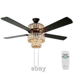 River of Goods Bohemian 52 in. Indoor White Punched Metal Ceiling Fan