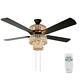 River of Goods Bohemian 52 in. Indoor White Punched Metal Ceiling Fan