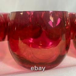 Rose Lustre Punch Bowl Set 26 Pc West Virginia Glass Co 24 Glasses Bowl & Ladle