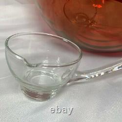 Rose Lustre Punch Bowl Set 26 Pc West Virginia Glass Co 24 Glasses Bowl & Ladle