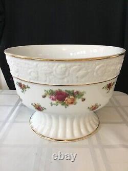 Royal Albert Vintage Bone China 1962 Punch Bowl, 12 Punch Cups, and Ladle