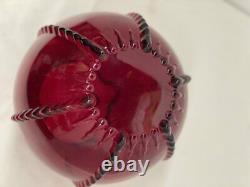 Ruby Red New Martinsville Radience 14 Piece Punch Bowl Set