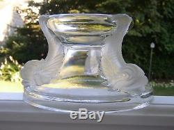 SCARCEAntique EAPG Crystal Glass PUNCH BOWL STAND Base HolderFrosted DOLPHIN