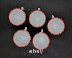 SCARSE! 5pc Hazel Atlas Holly Berries Tom & Jerry Christmas Punch (Bowl) Mugs