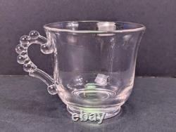 SET OF 19 Imperial Candlewick Family Punch Bowl Cups Crystal Glass